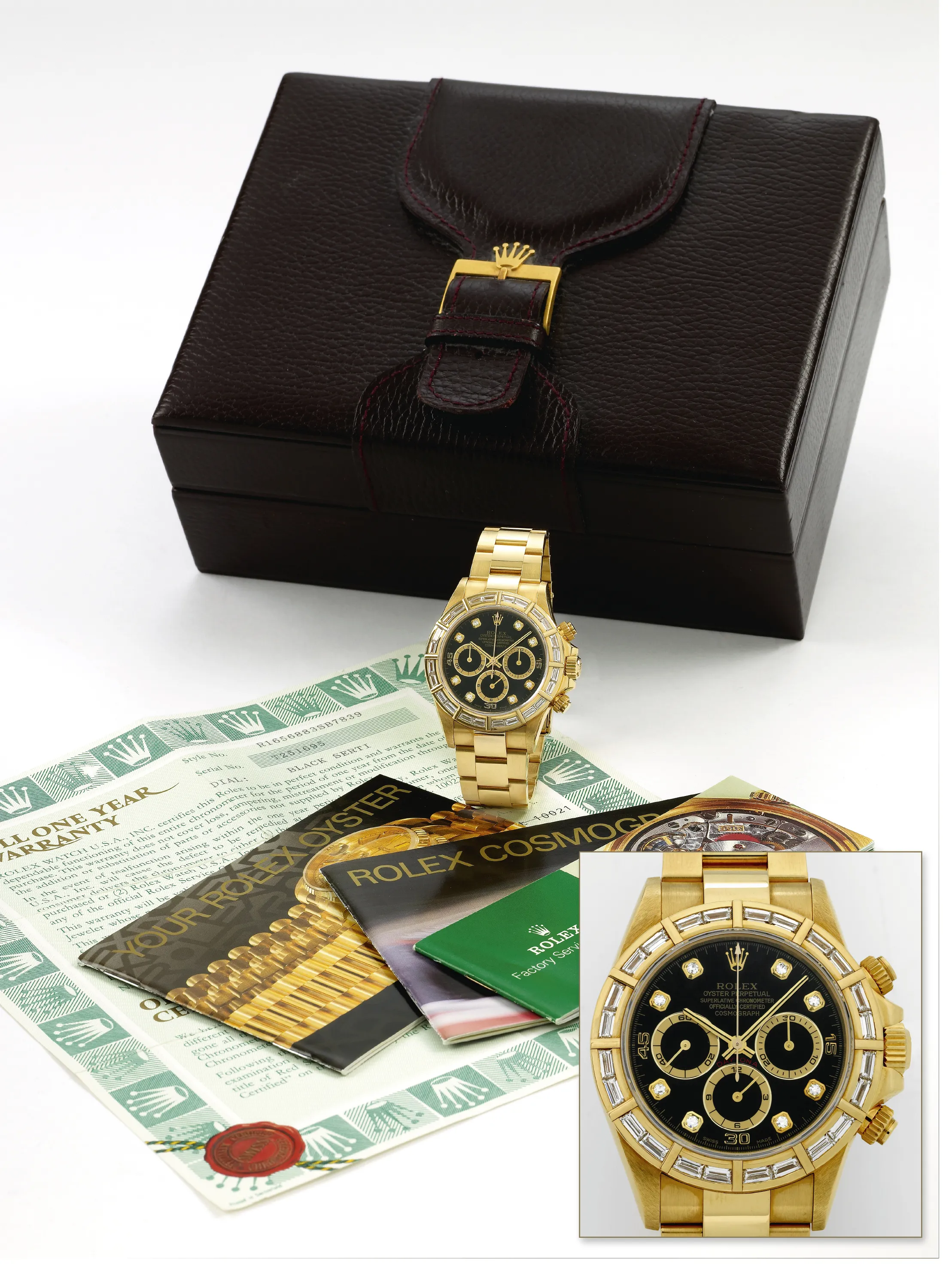 Rolex Daytona 16568 40mm Yellow gold Black