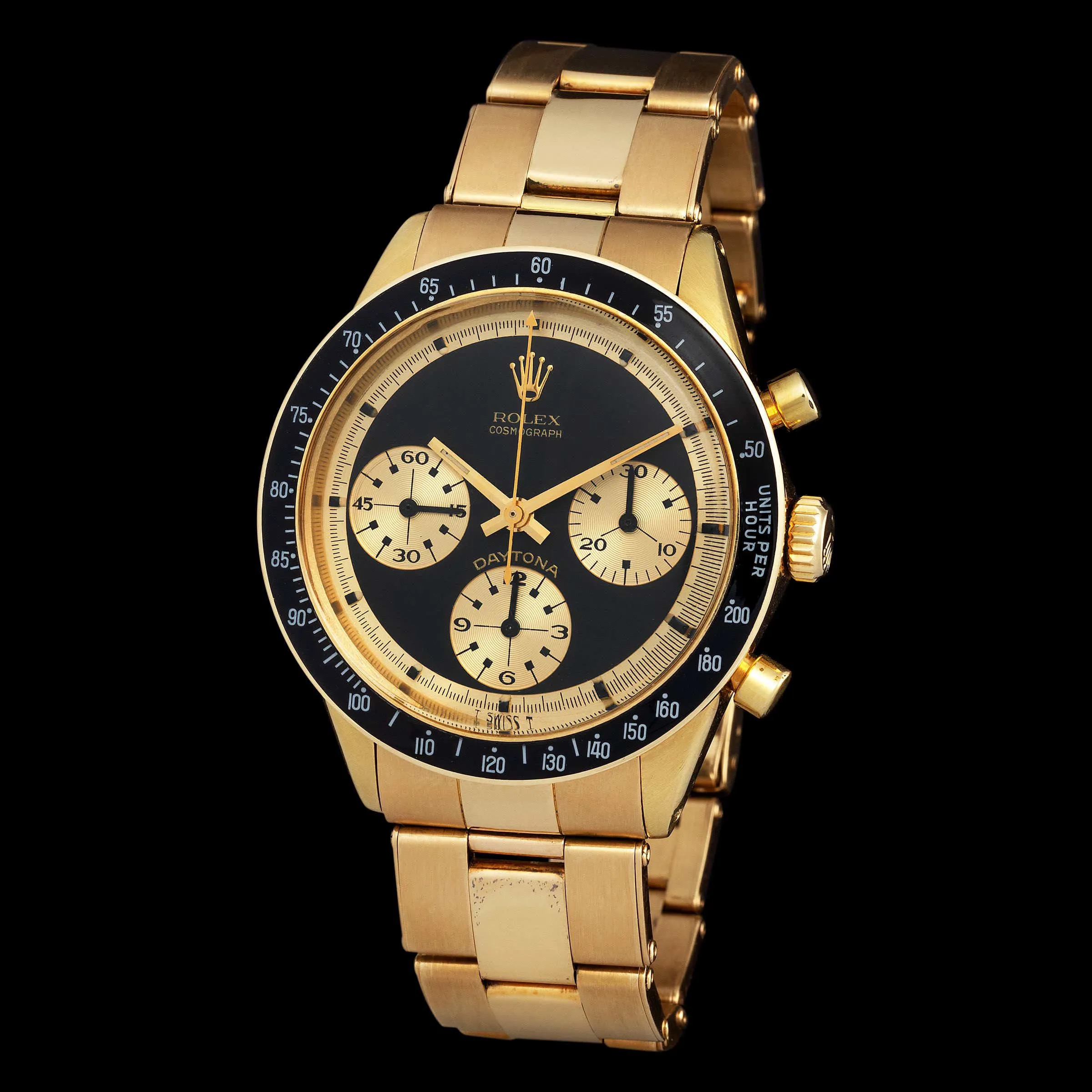 Rolex Daytona 6264 37mm Yellow gold Black