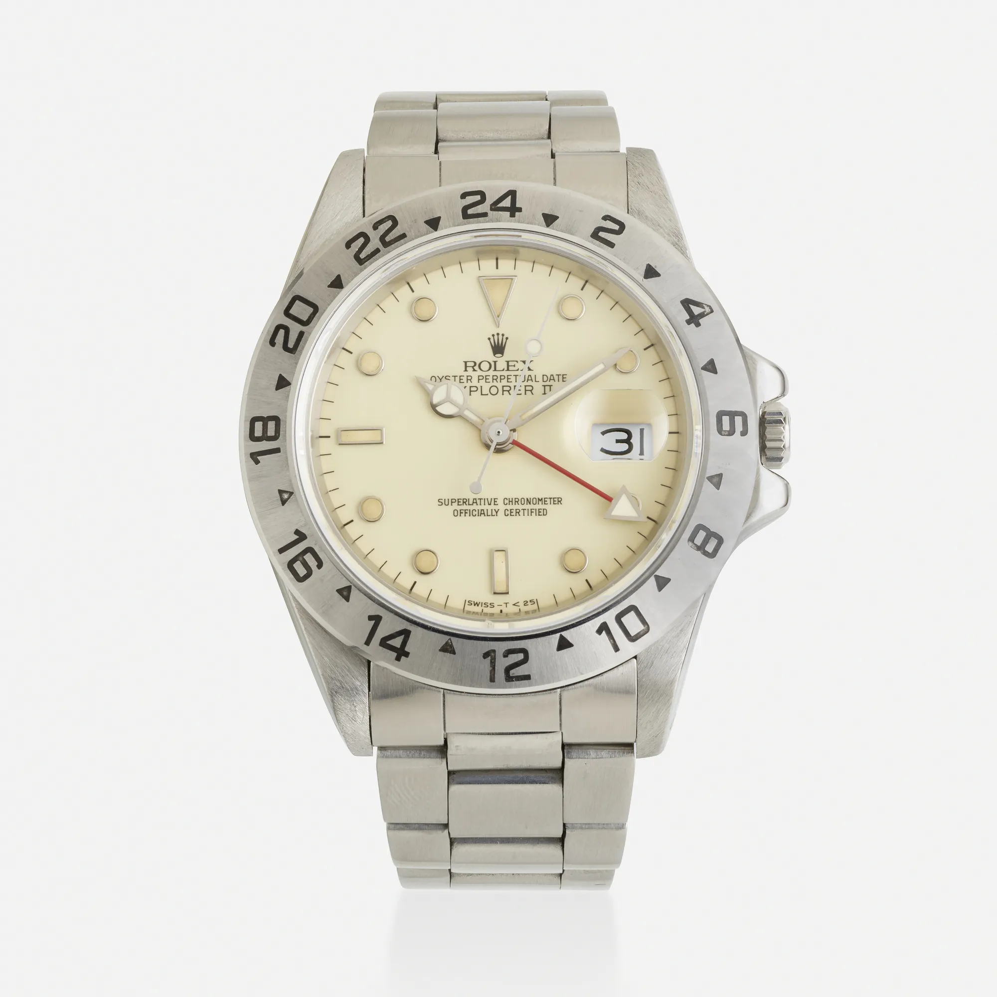 Rolex Explorer II 16550 40mm Stainless steel Cream