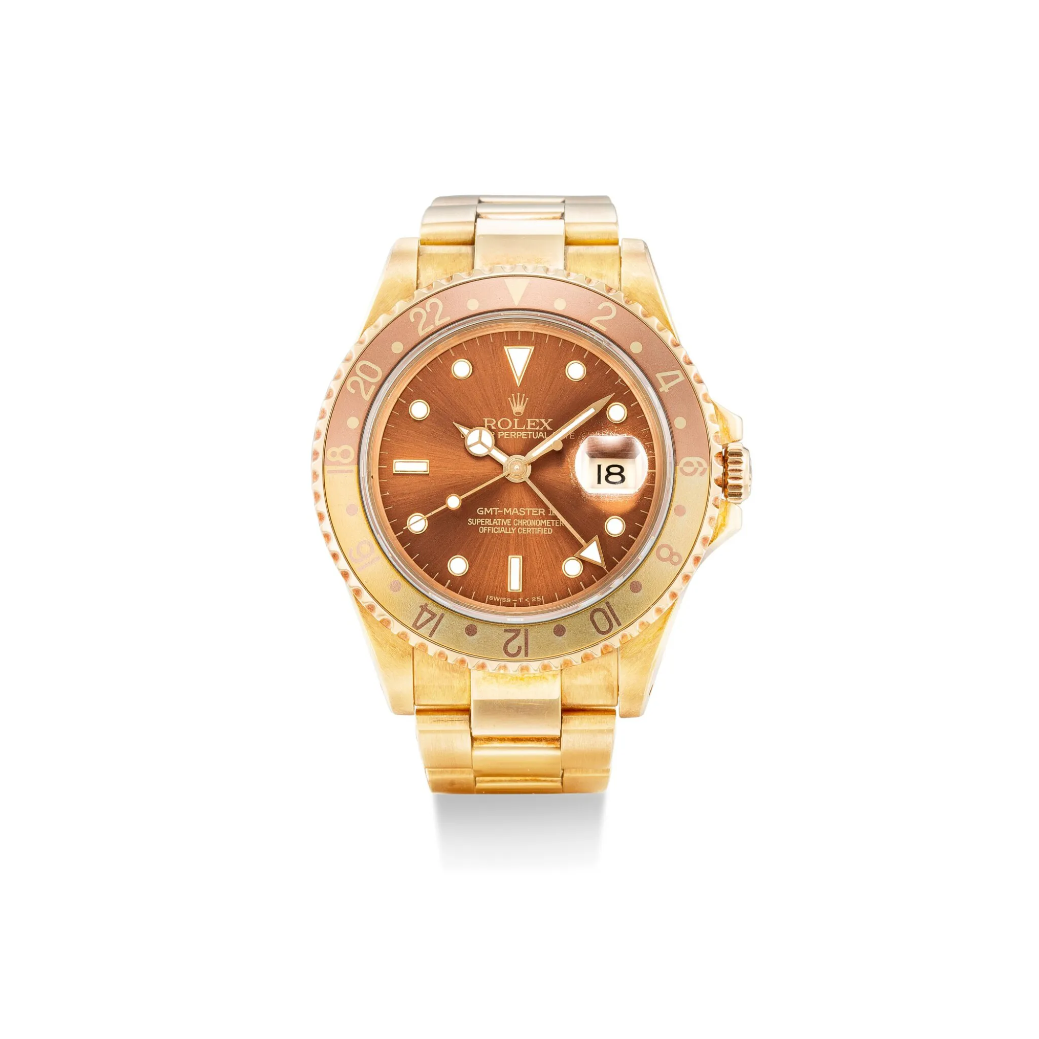 Rolex GMT-Master II 16718 40mm Yellow gold Brown