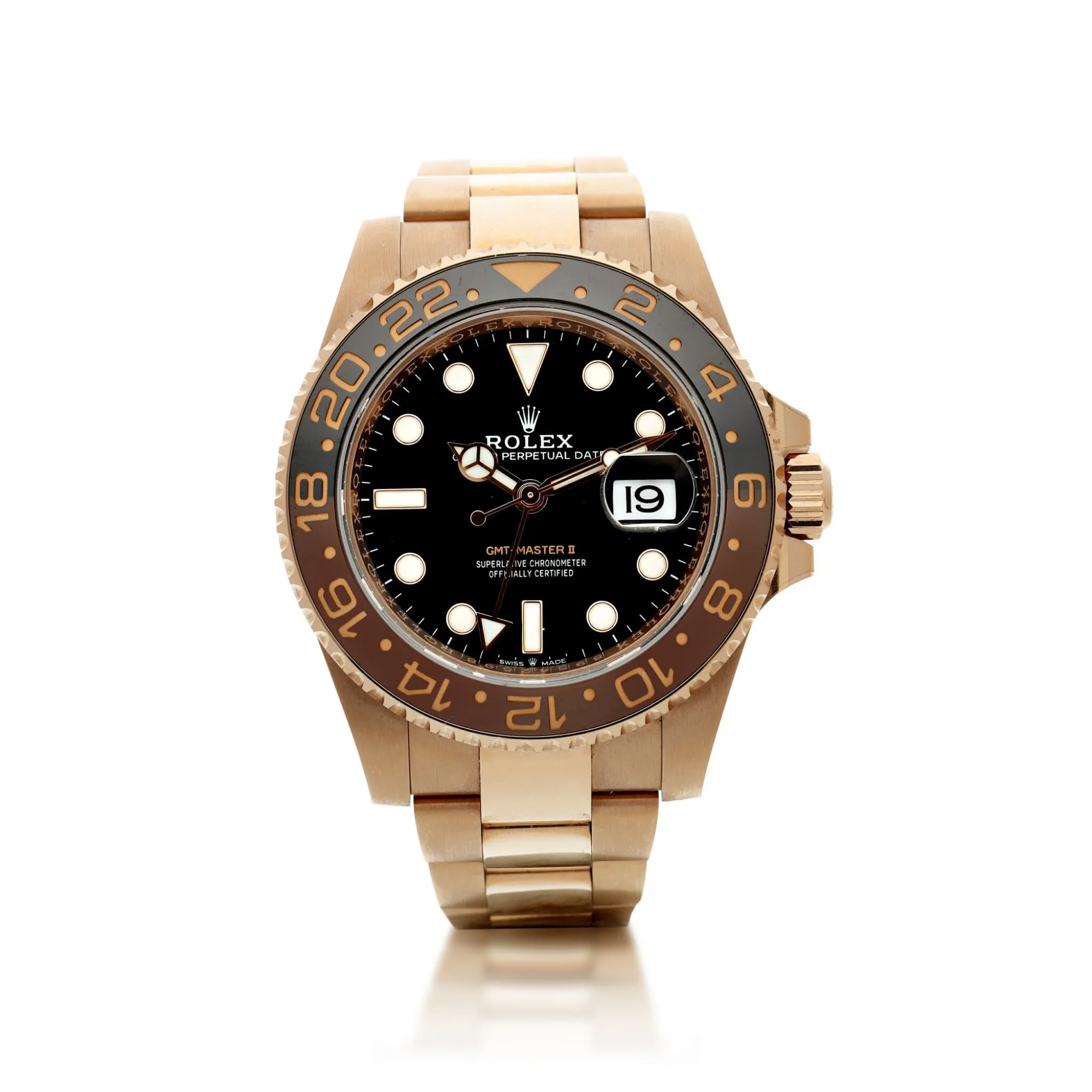 Rolex GMT-Master II 126715 40mm Rose gold Black