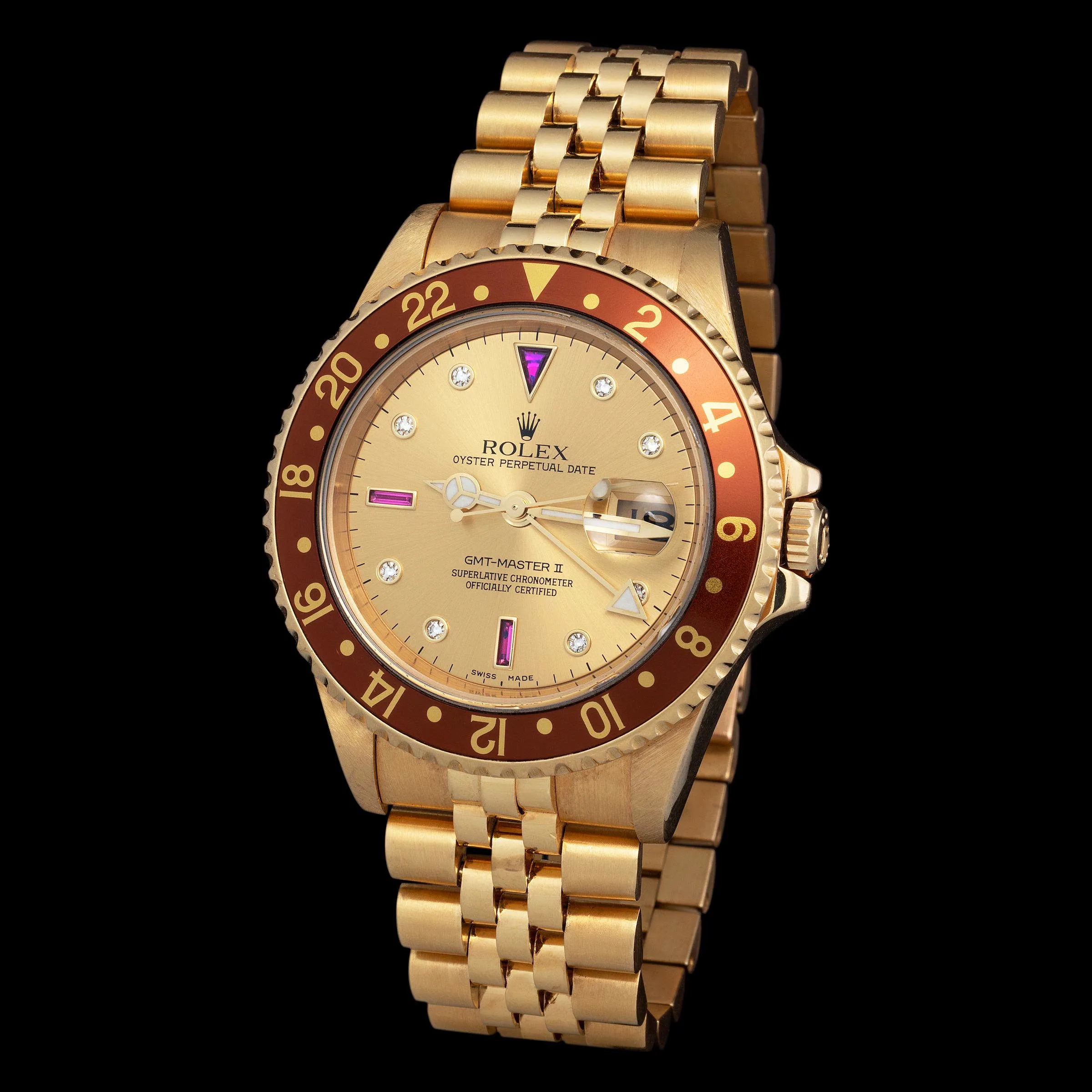 Rolex GMT-Master II 16718 40mm Yellow gold Champagne