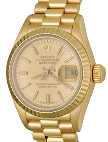 Rolex Lady-Datejust 69178 26mm Yellow gold Champagne