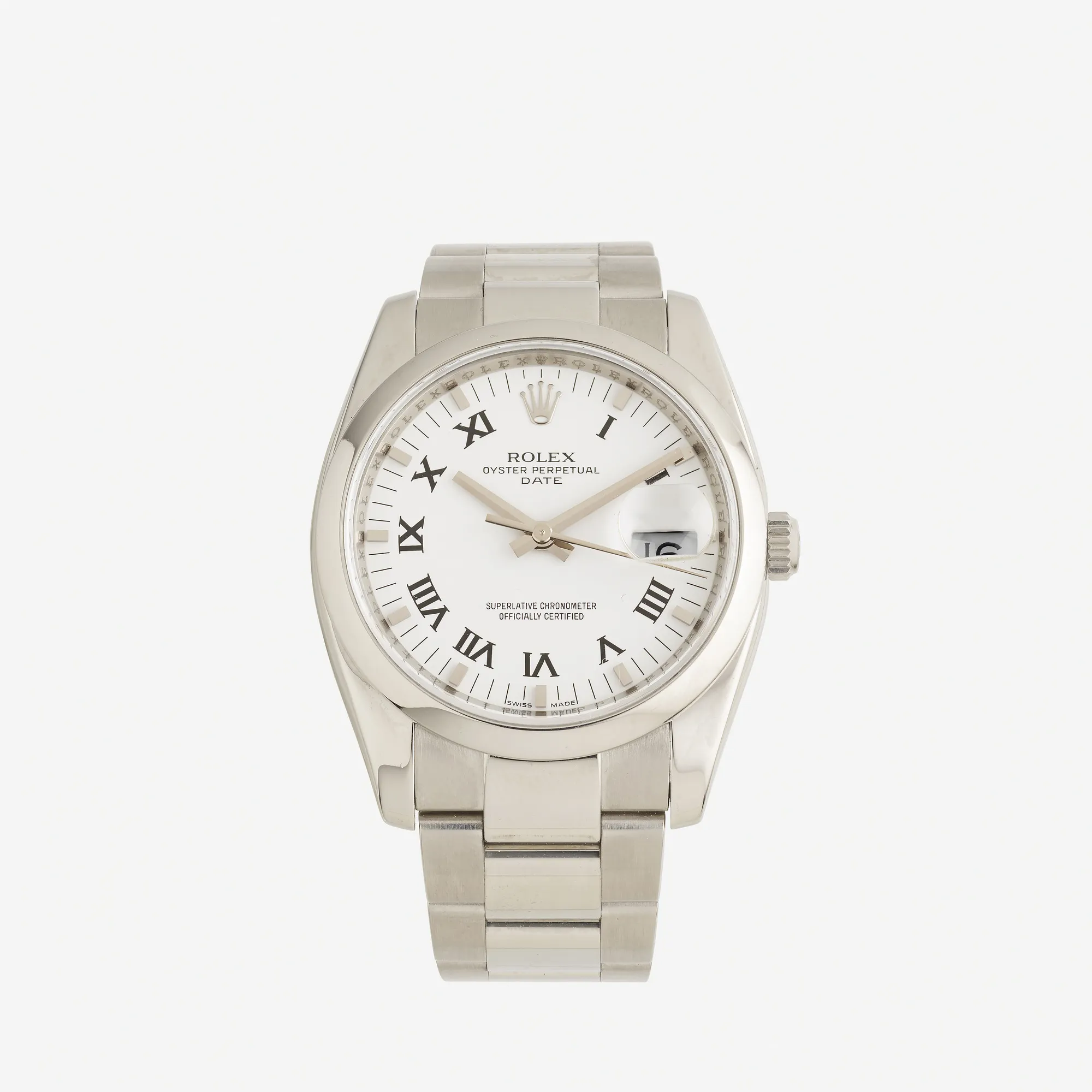 Rolex Oyster Perpetual Date 115200 34mm Stainless steel White