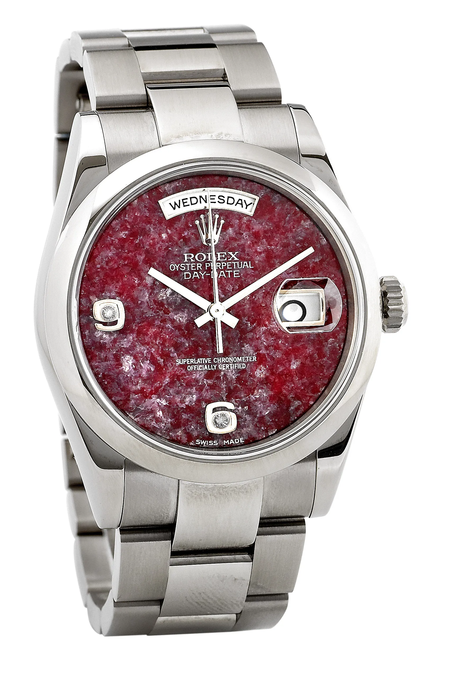 Rolex Day-Date 36 118209 36mm White gold Red