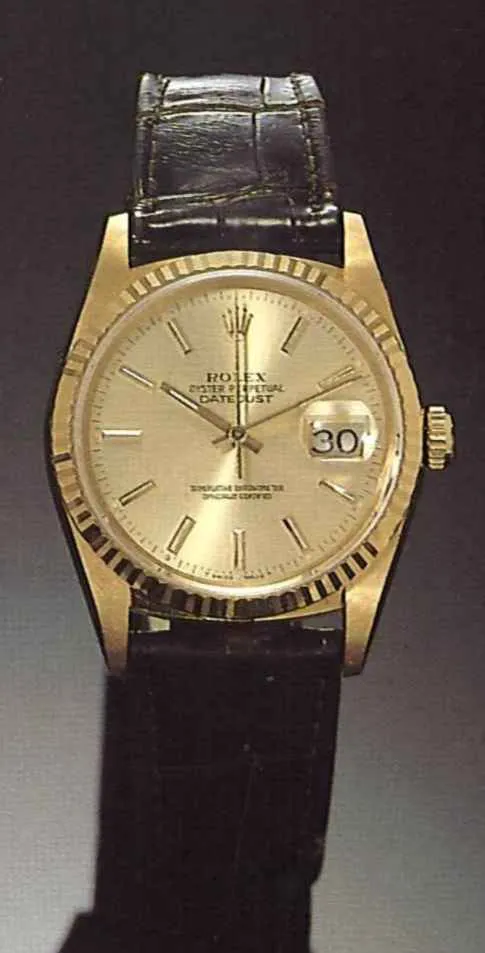 Rolex Datejust 36 16238 35mm Yellow gold Champagne