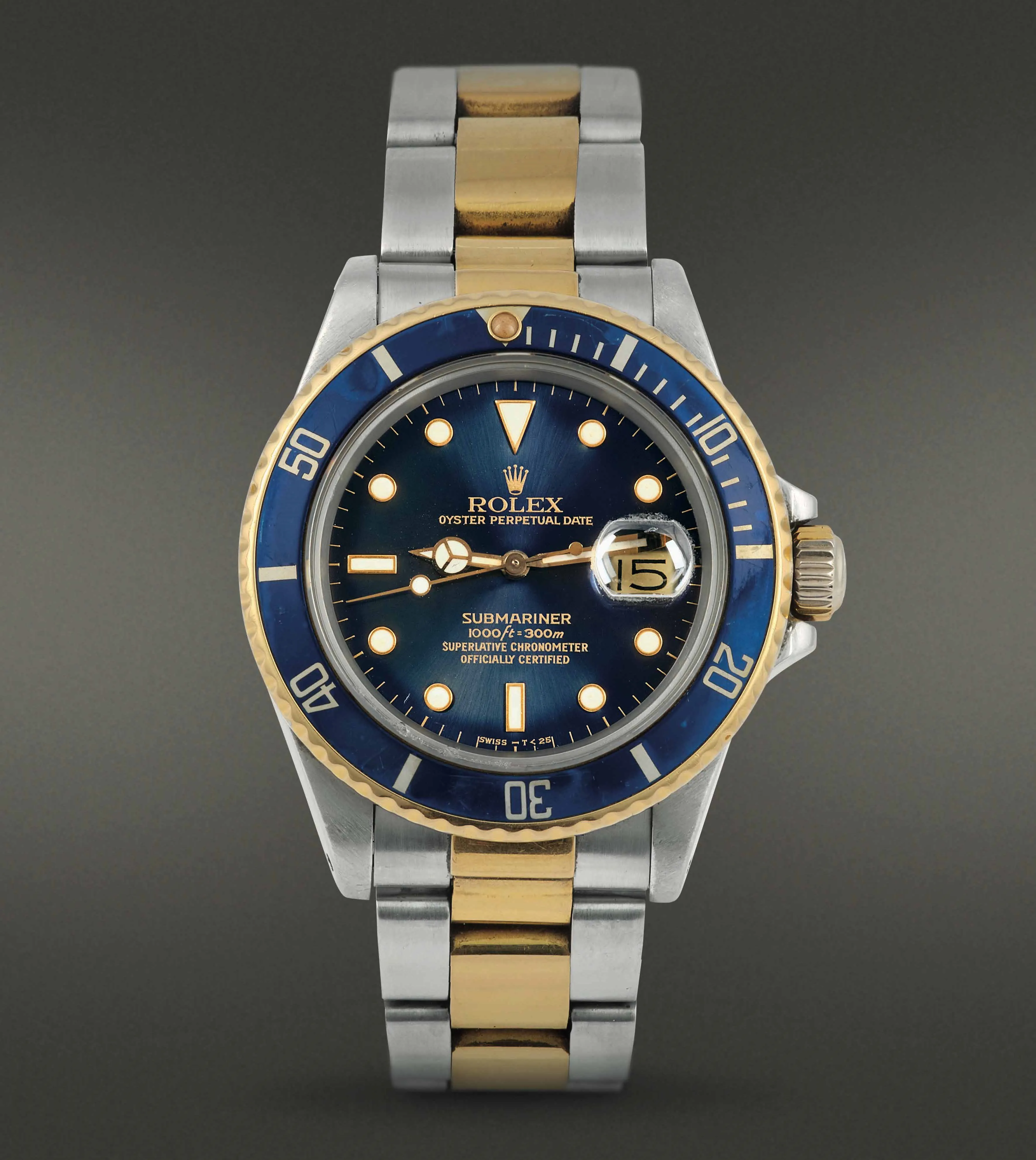 Rolex Submariner 16803 40mm Yellow gold and Stainless steel Blue