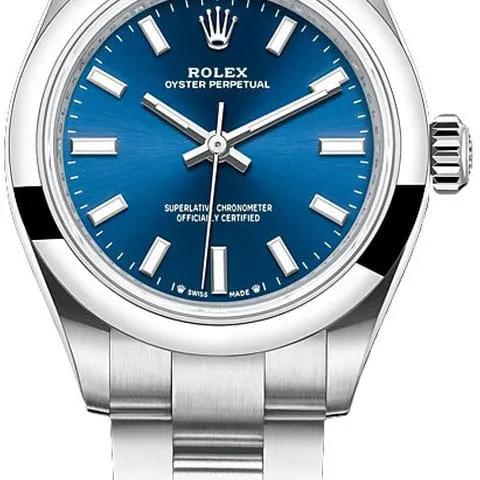 Rolex Oyster Perpetual 28 276200 28mm Stainless steel Blue