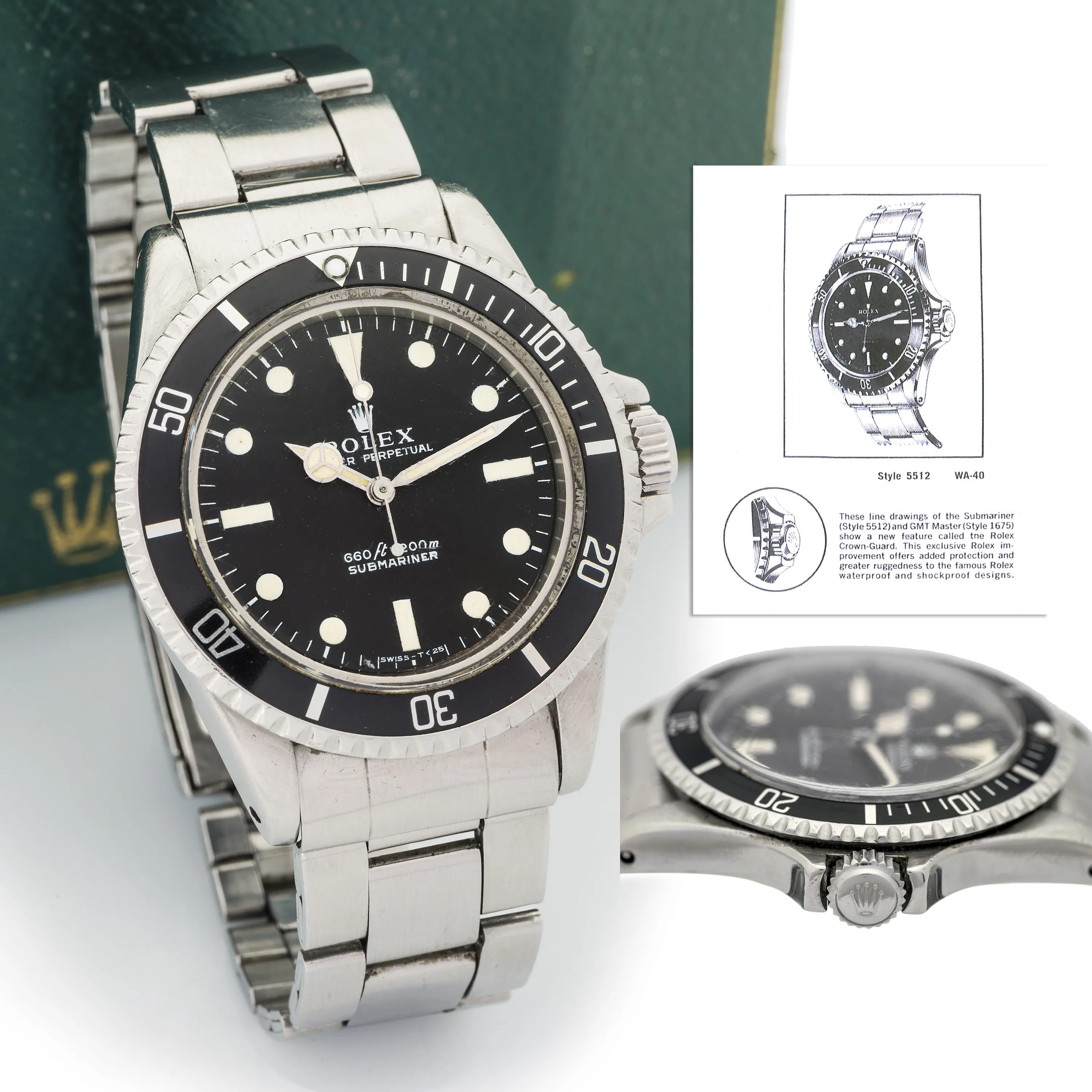 Rolex Submariner 5512 40mm Stainless steel Black