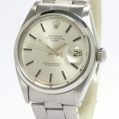 Rolex Oyster Perpetual Date 1500 34mm Steel Silver