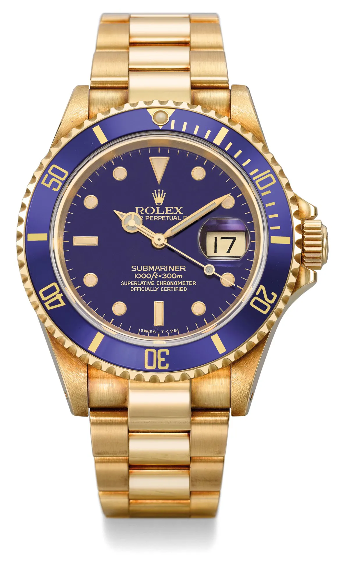 Rolex Submariner 16618 40mm Yellow gold Blue 1