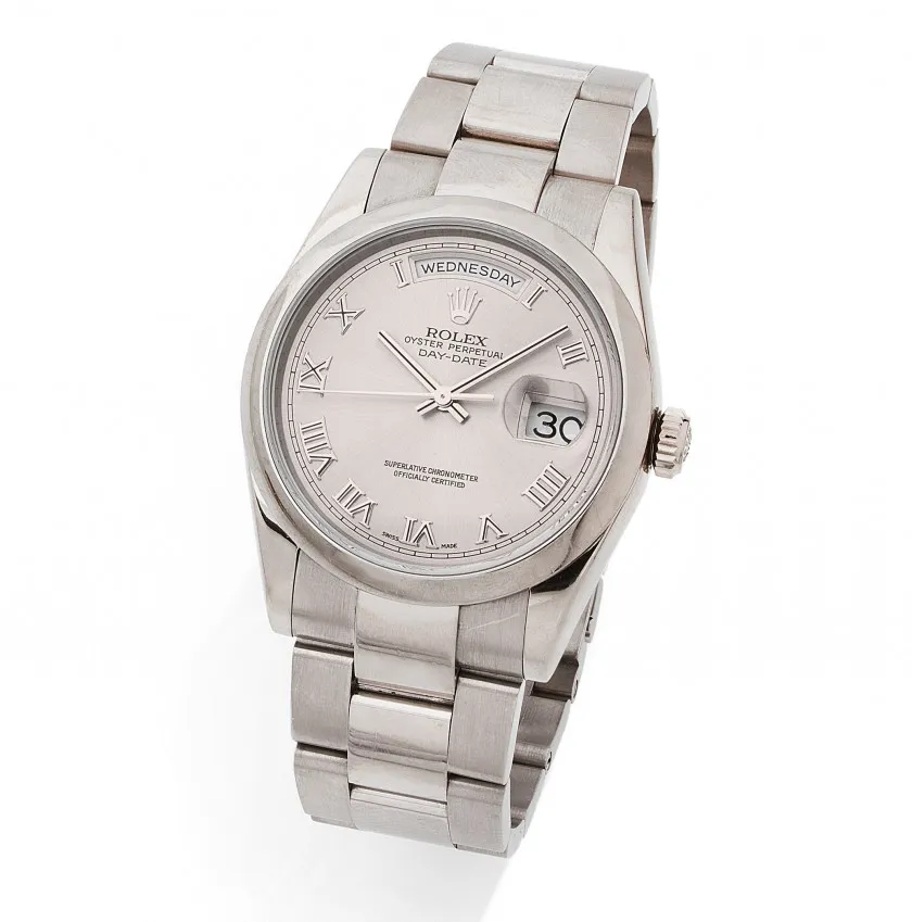 Rolex Day-Date 36 118209 36mm White gold Silver