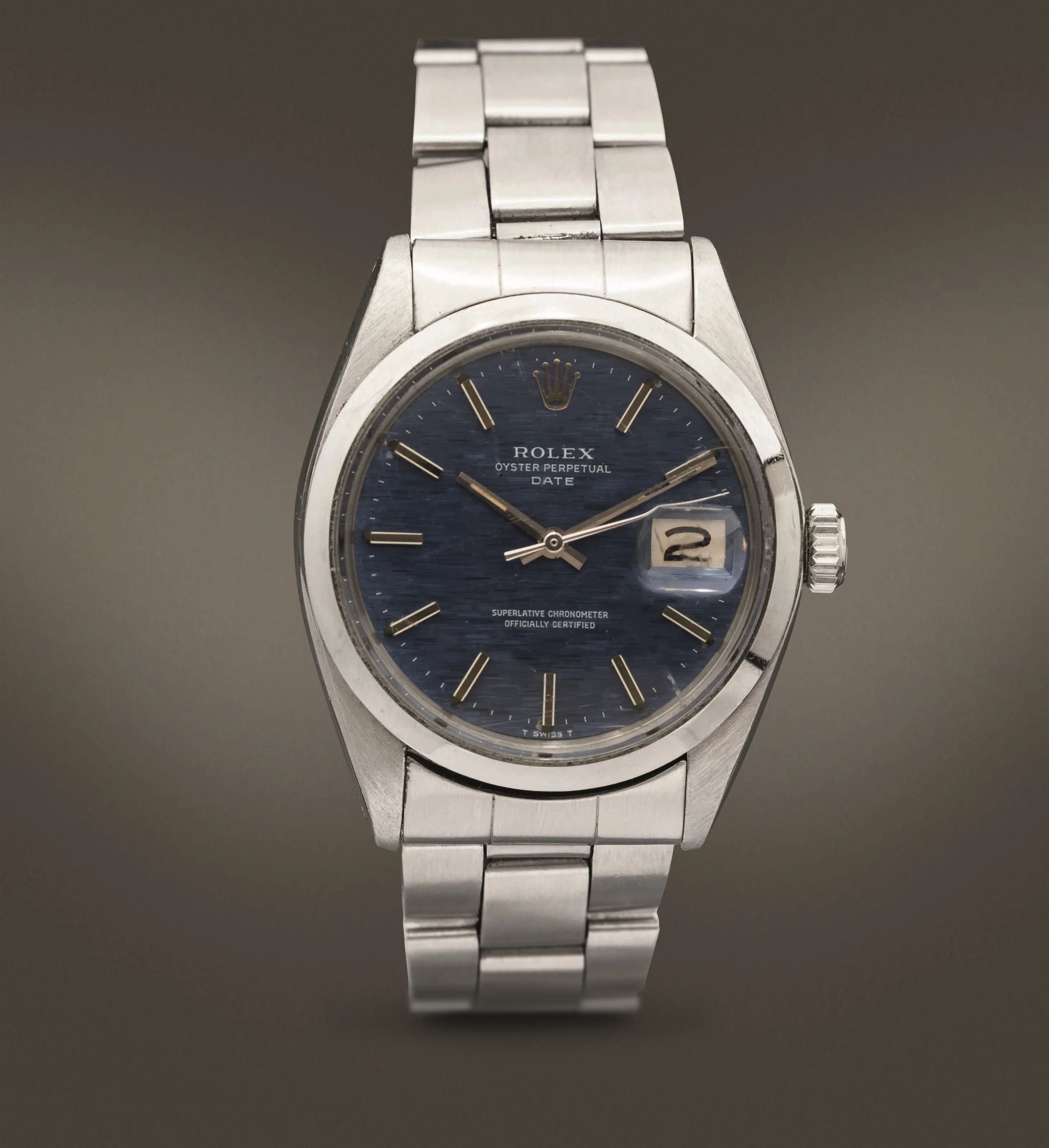 Rolex Oyster Perpetual Lady Date 1500 34mm Stainless steel Blue