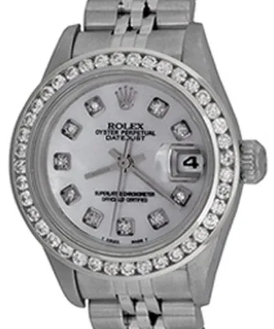Rolex Oyster Perpetual Lady Date 69240 26mm Steel Mother-of-pearl