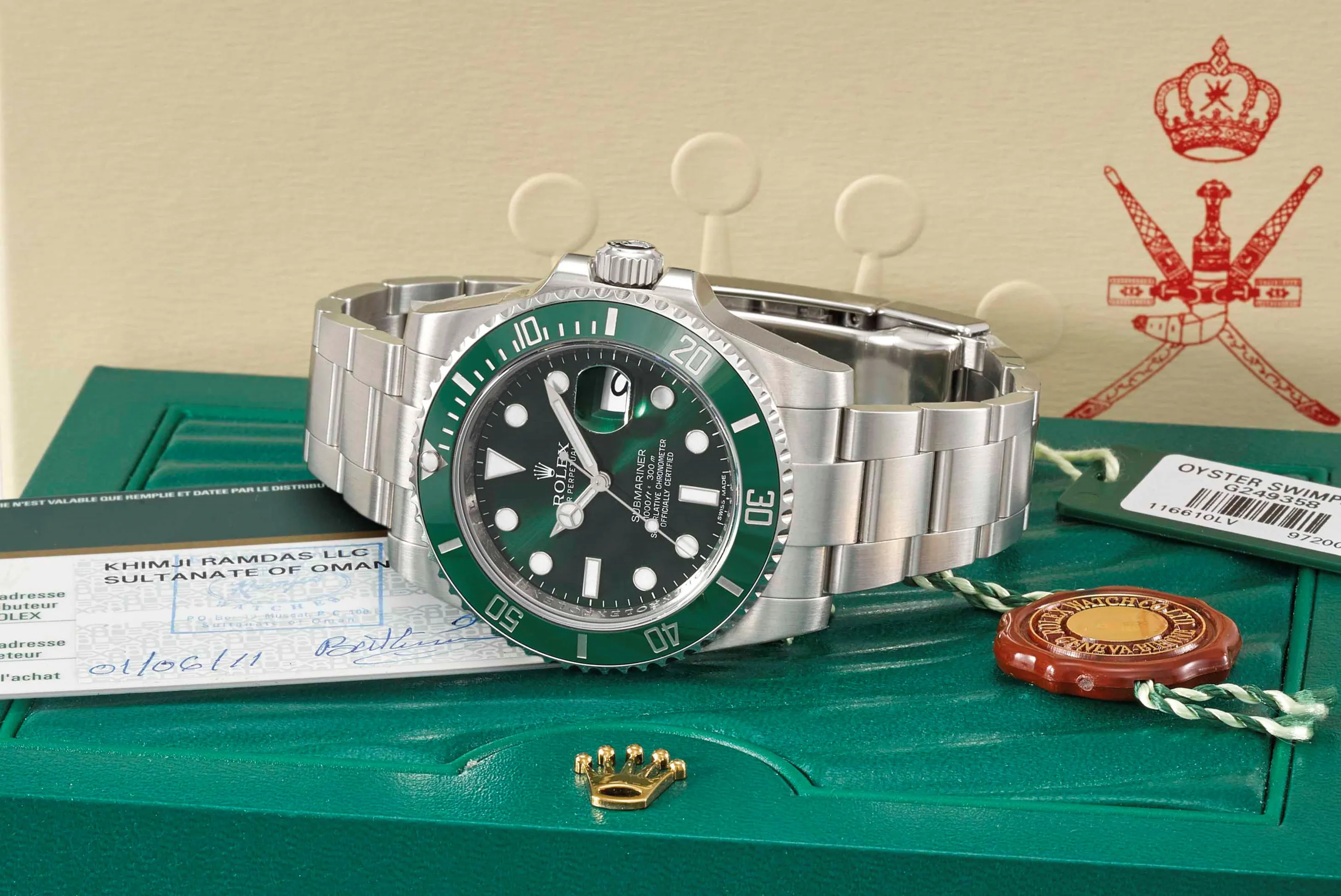 Rolex Submariner 116610LV 40mm Stainless steel Green