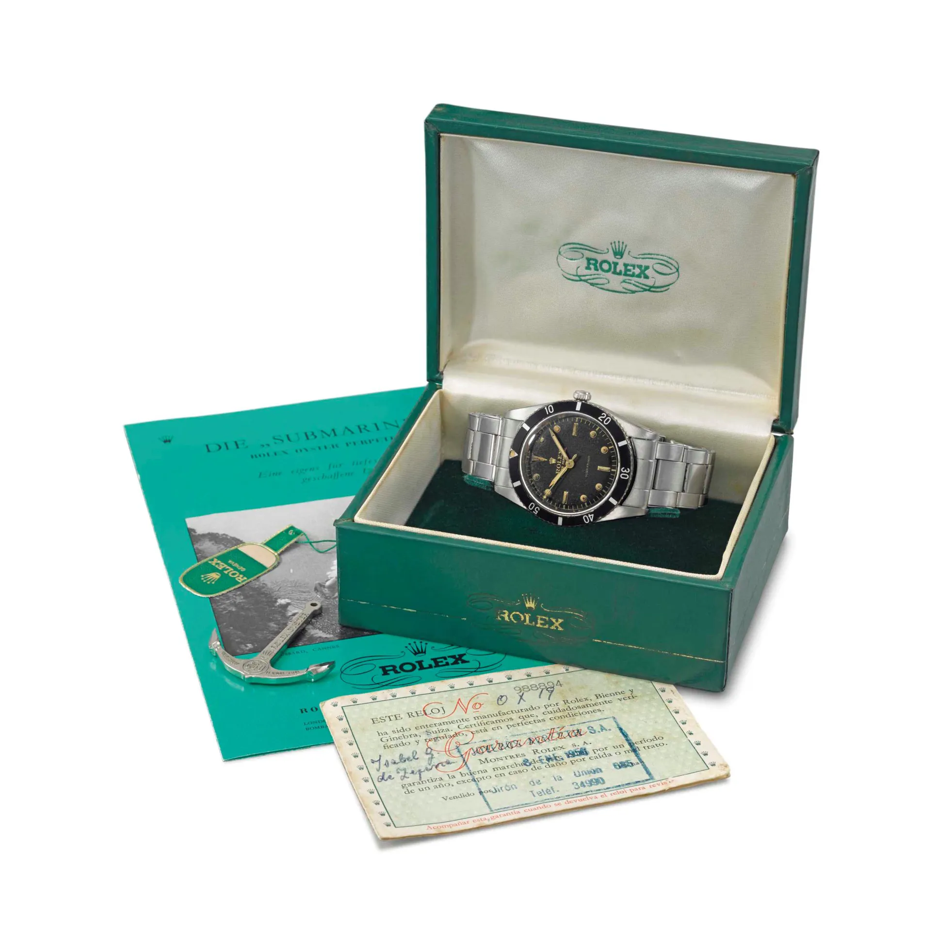 Rolex Submariner 6204 37mm Stainless steel Black