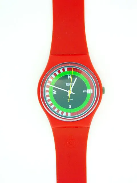 Swatch 34mm Plastic green painted