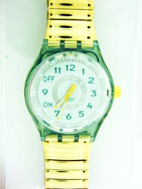 Swatch 33mm Plastic Champagne