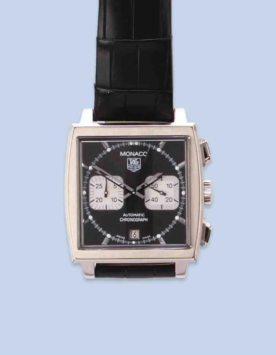 TAG Heuer Monaco 38mm White gold Black