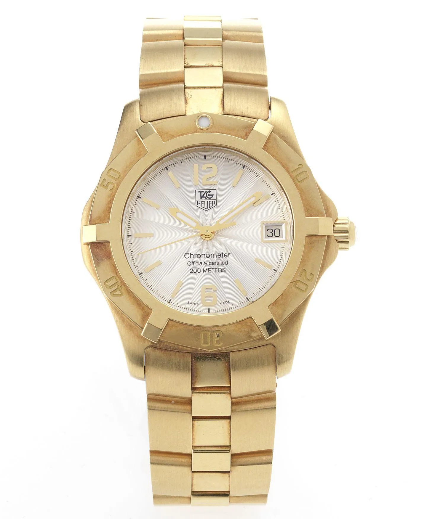 TAG Heuer 38mm Yellow gold Silver