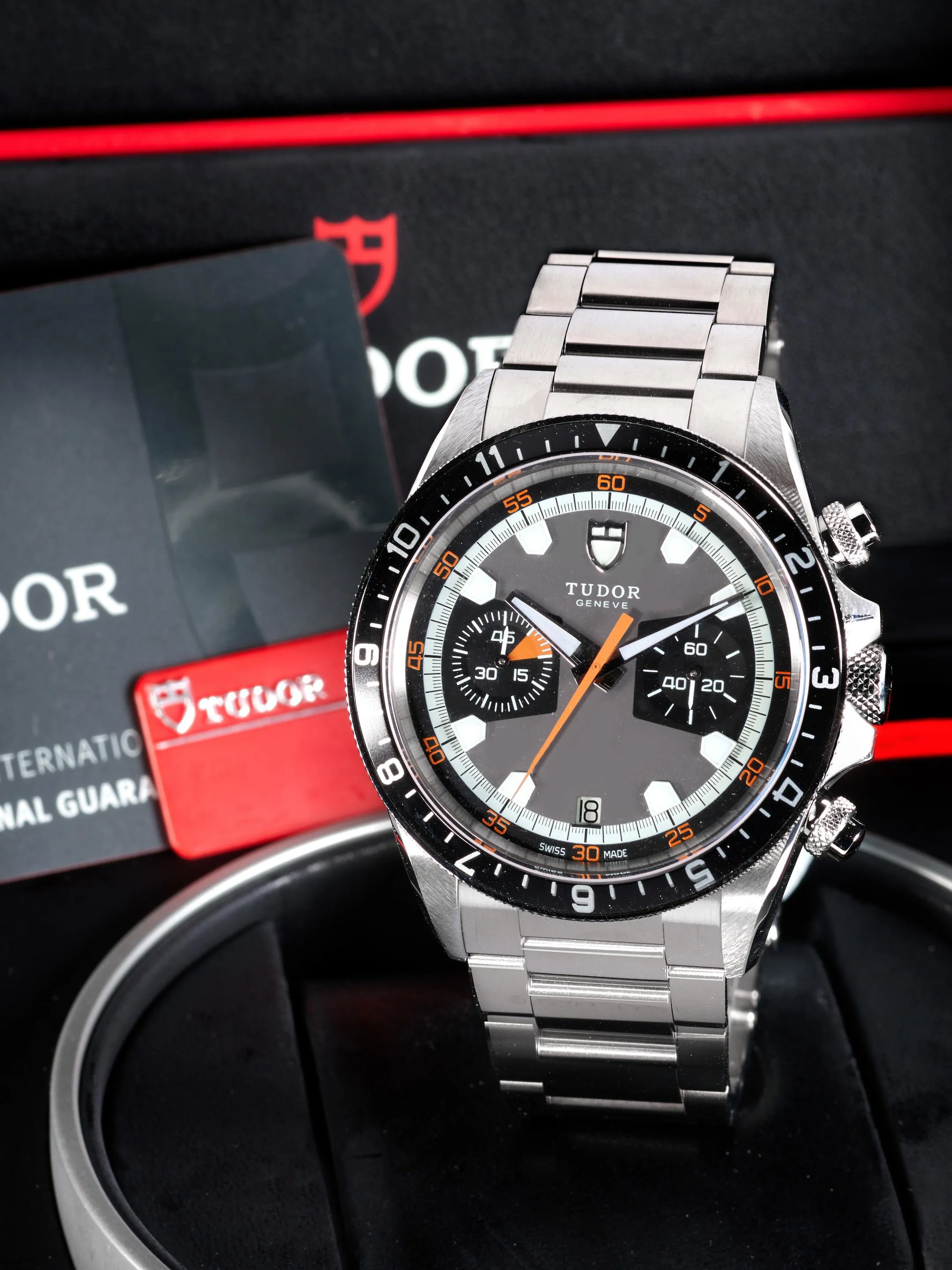 Tudor Heritage Chrono 70330N 42mm Stainless steel Gray and Black