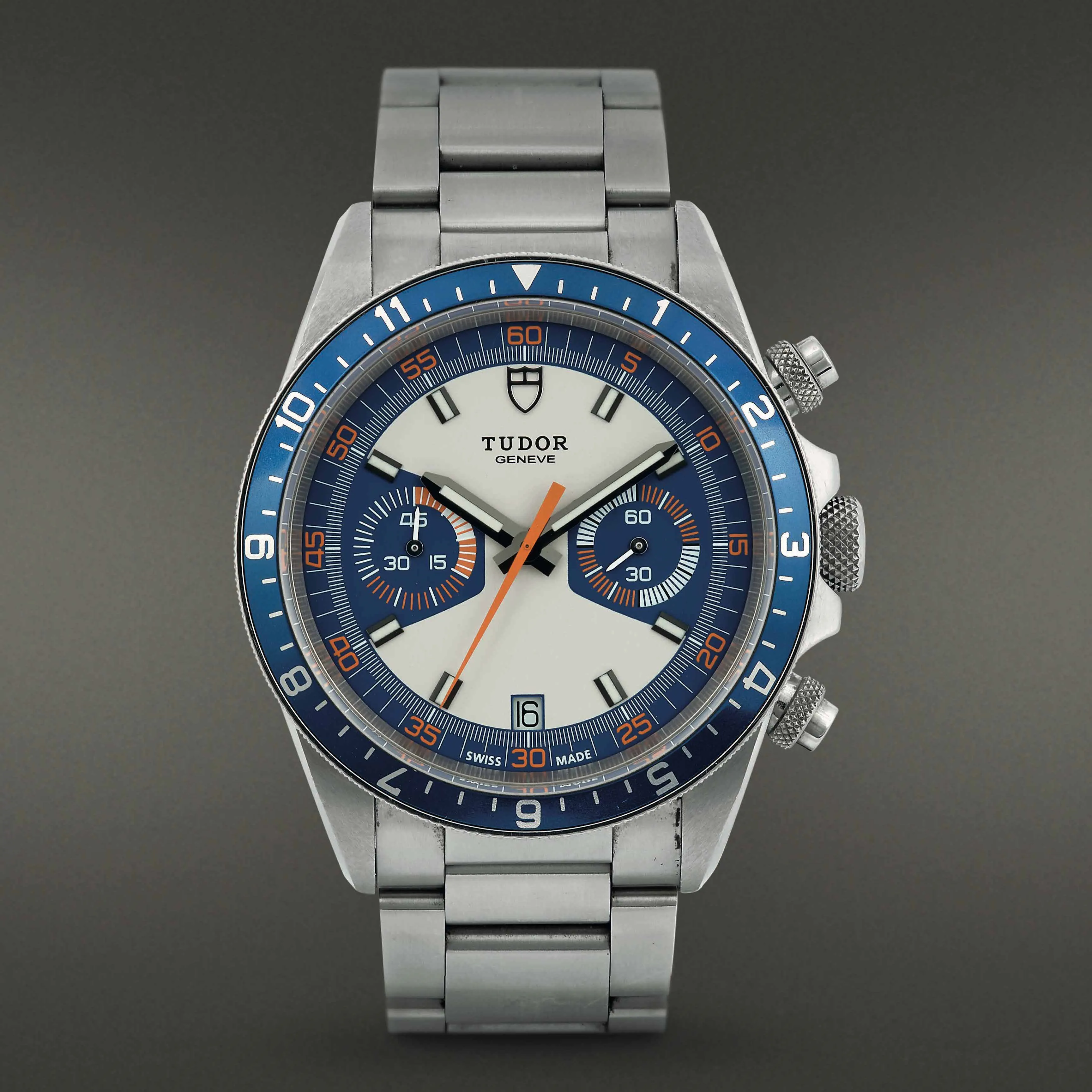 Tudor Heritage 42mm Stainless steel Two-tone white and blue