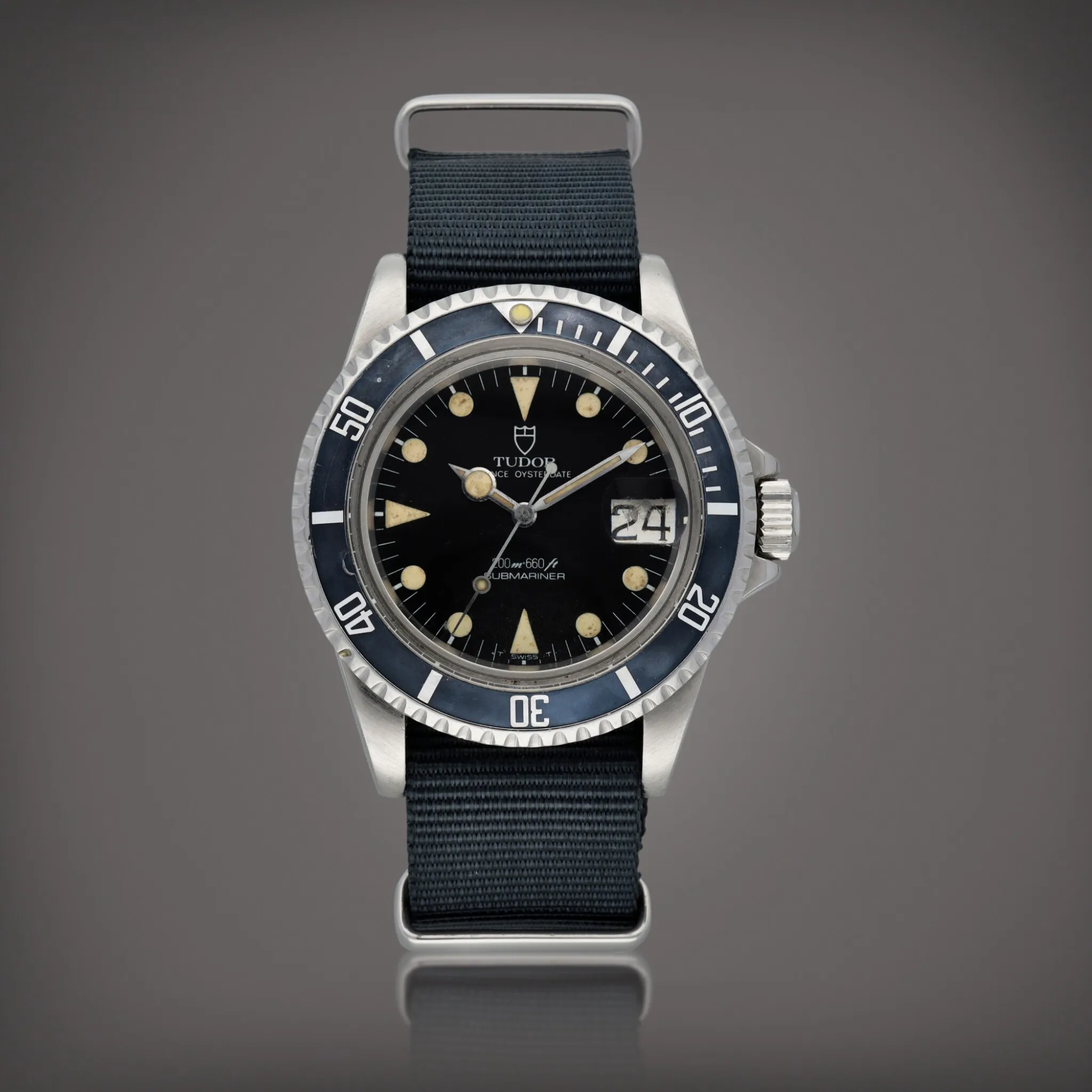 Tudor Submariner 76100 39.5mm Stainless steel Black