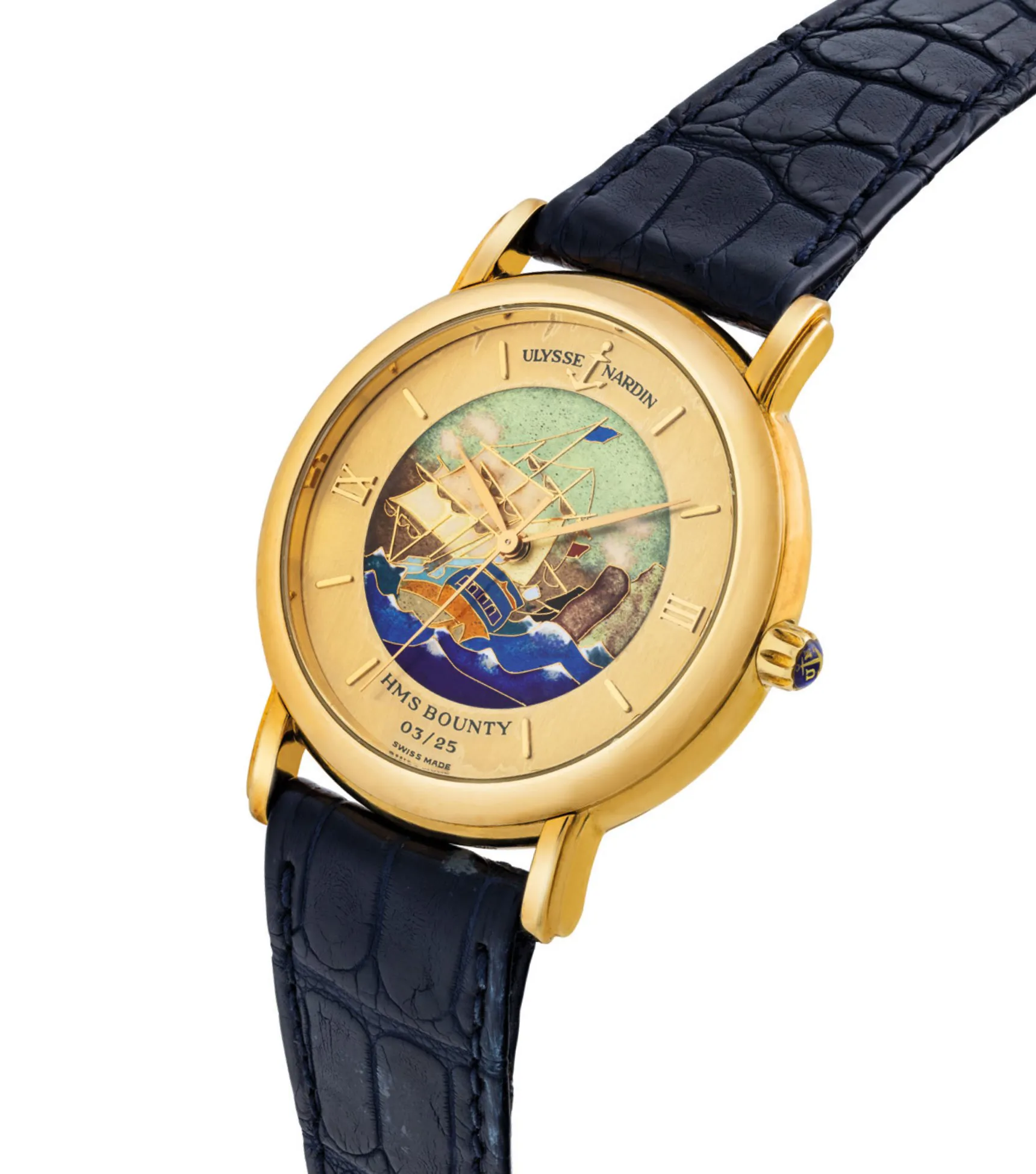 Ulysse Nardin San Marco "Hms Bounty" 131-77-9 37mm Yellow gold Cloisonné enamel