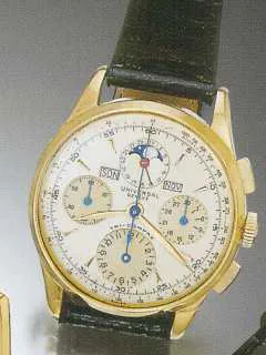 Universal Genève Tri-Compax 12 552 36mm Yellow gold White