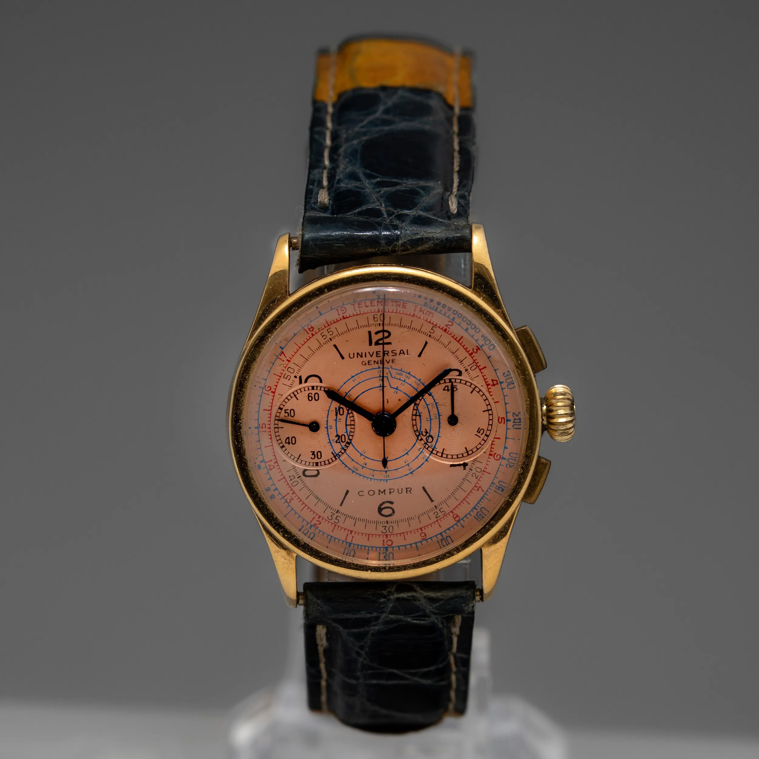 Universal Genève Compur 5656 32.5mm Rose gold Salmon 2