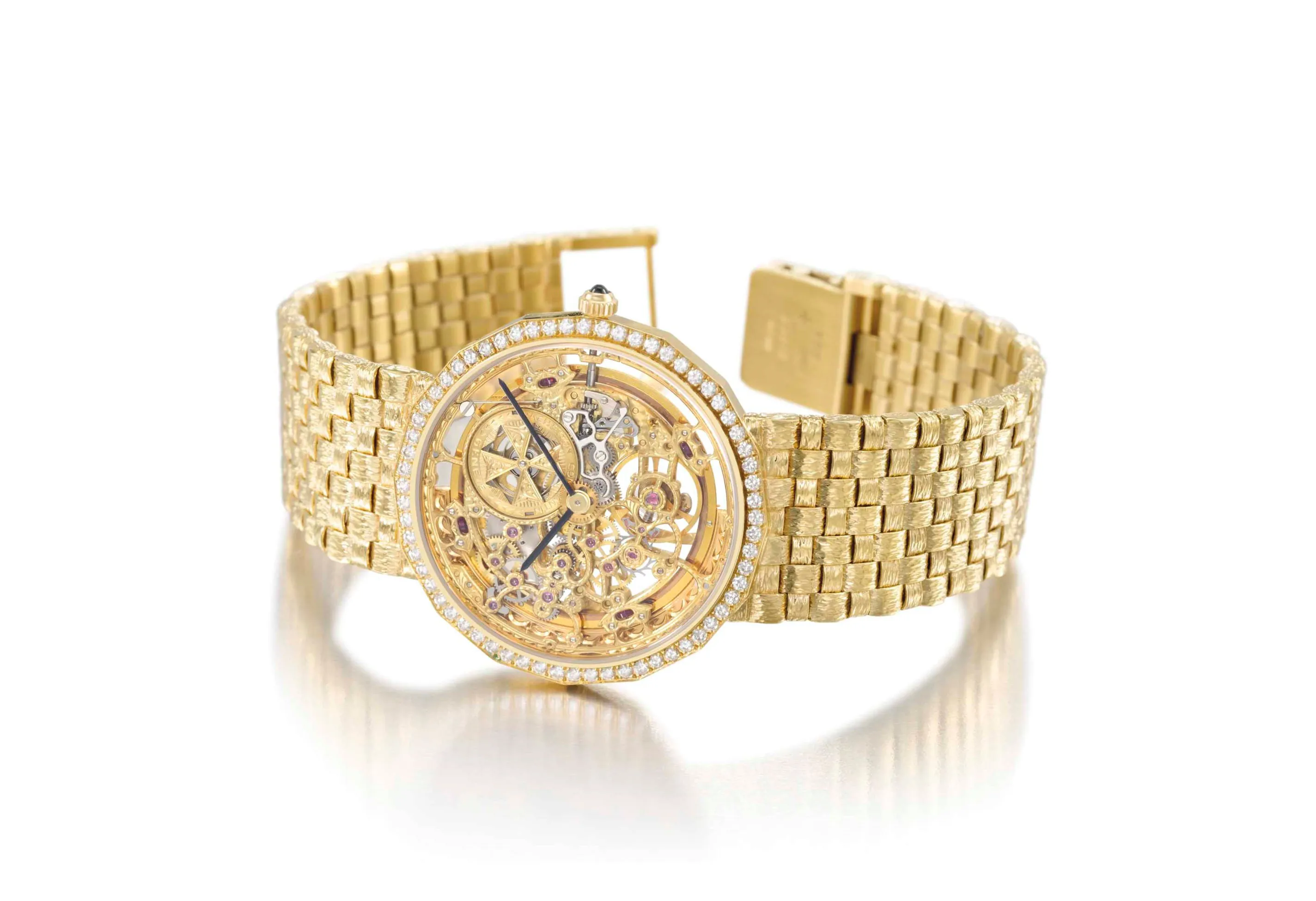 Vacheron Constantin 43502-1 34mm Yellow gold and Diamond Skeletonized