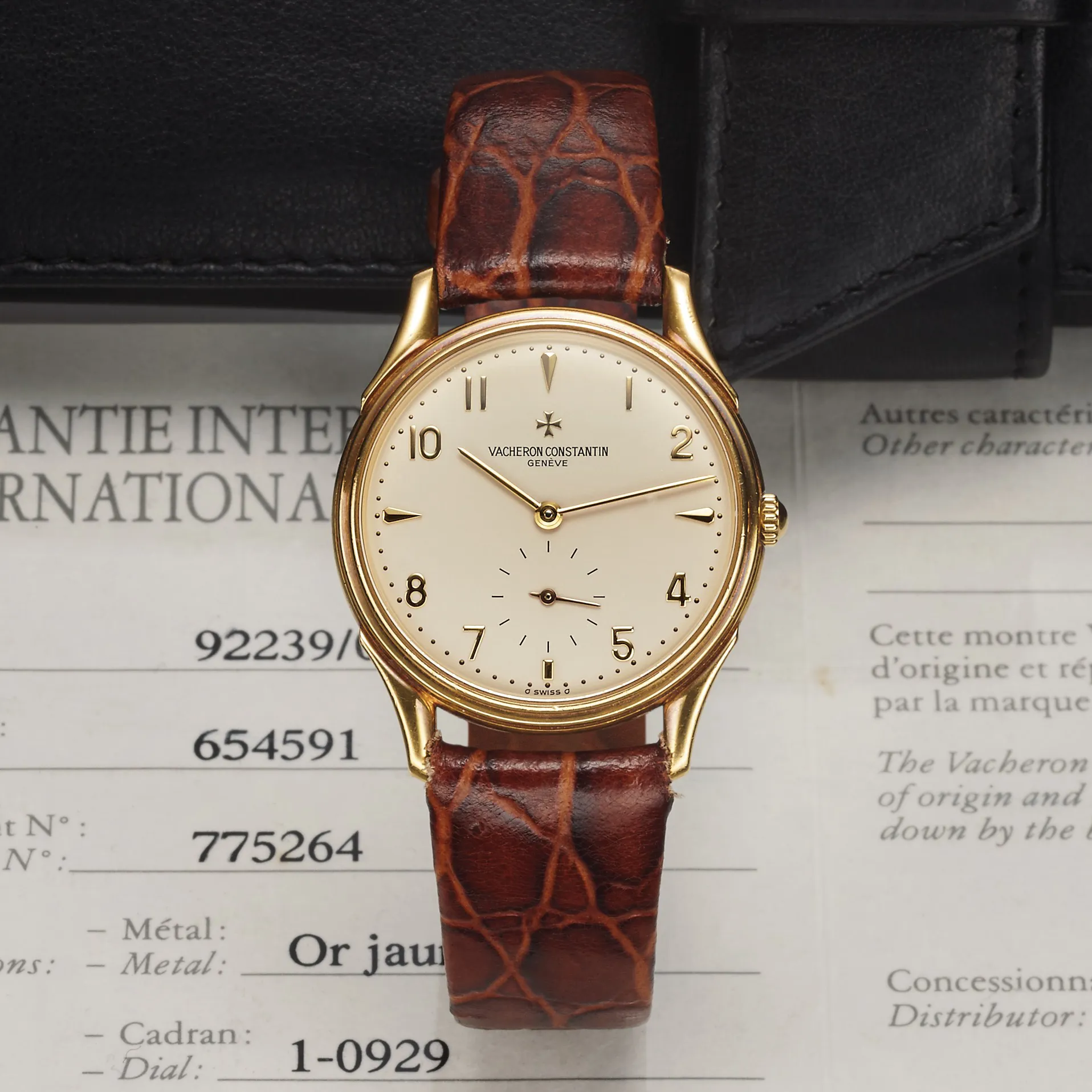 Vacheron Constantin Historiques 92239 33mm Yellow gold White