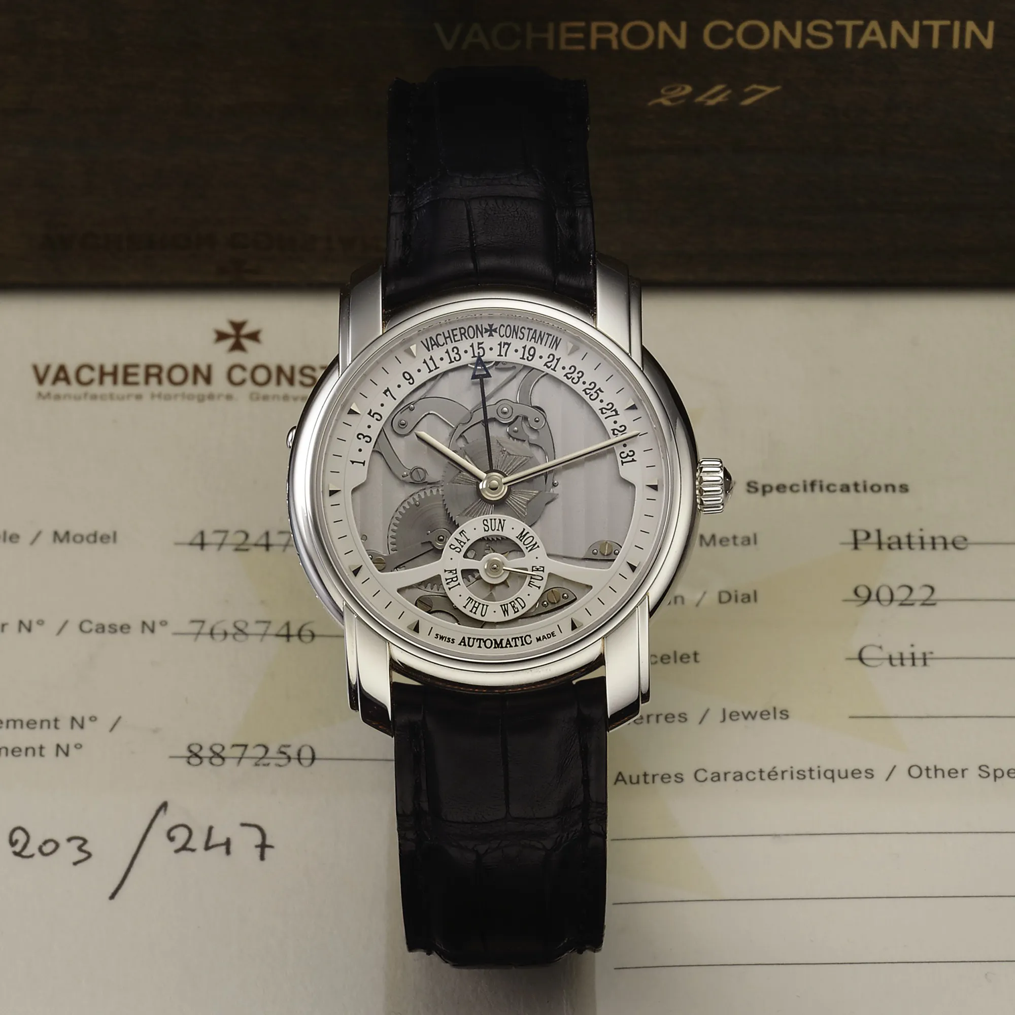 Vacheron Constantin Patrimony 47245 37mm Platinum White