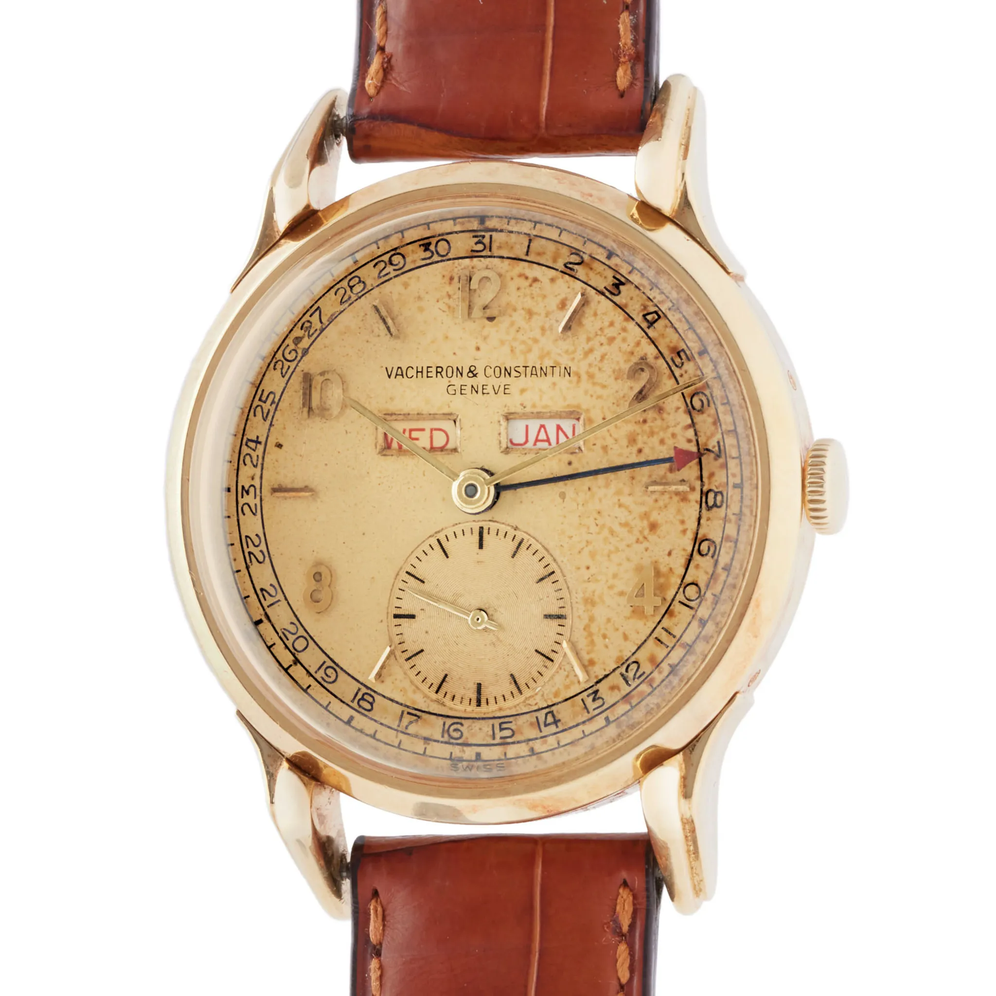 Vacheron Constantin Triple Calendar 4560 35.5mm Yellow gold Champagne