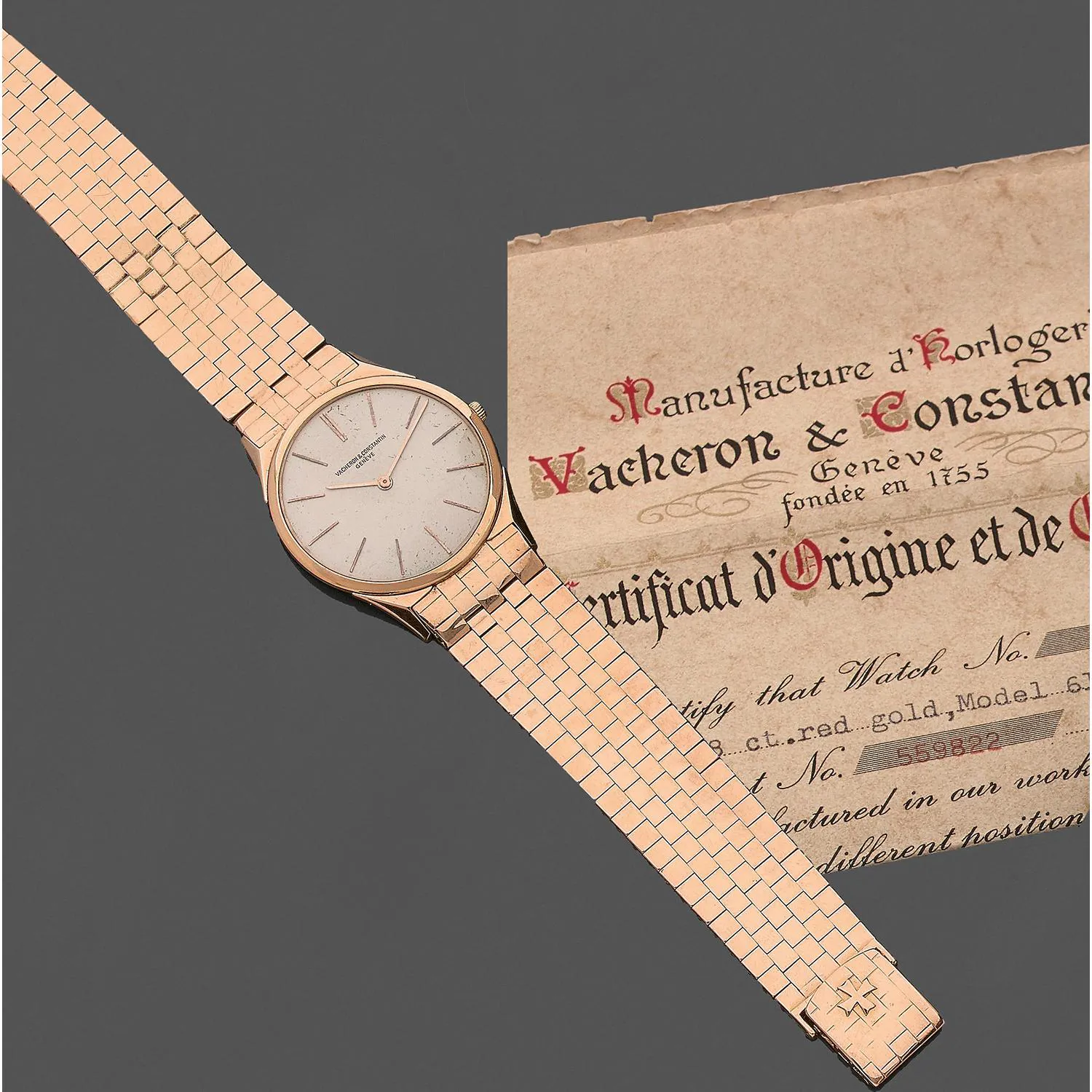 Vacheron Constantin 6195 31mm Rose gold Silver