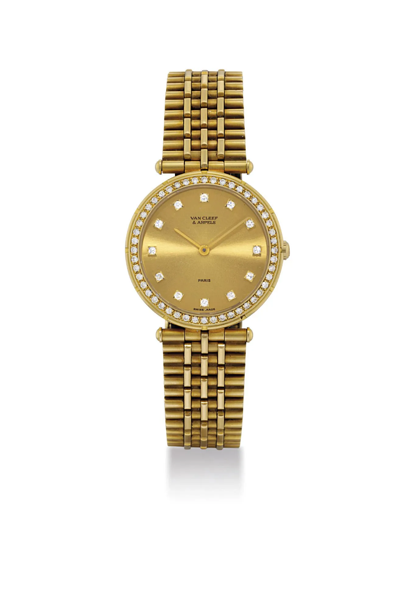 Van Cleef & Arpels 14302 B1 30mm Yellow gold and Diamond Gilt brushed