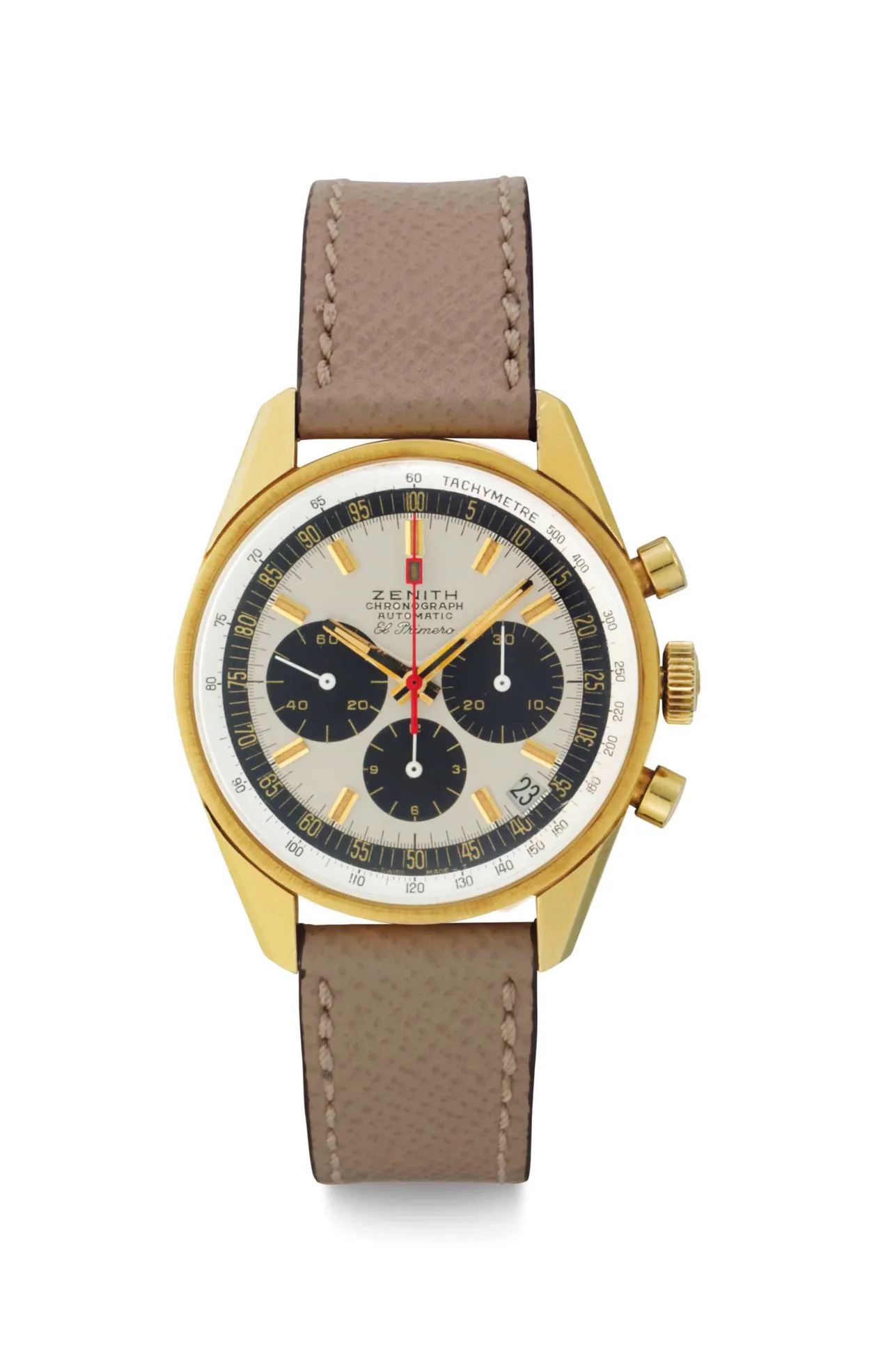 Zenith El Primero G381 37mm Yellow gold Silvered