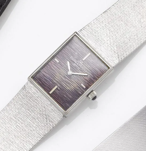 Baume & Mercier 19mm White gold Gray