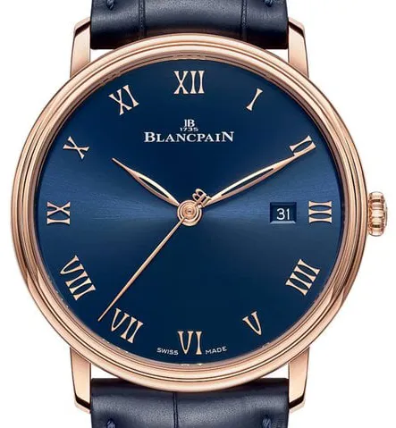 Blancpain Villeret Ultra-Slim 6651-3640-55B 40mm Rose gold Blue