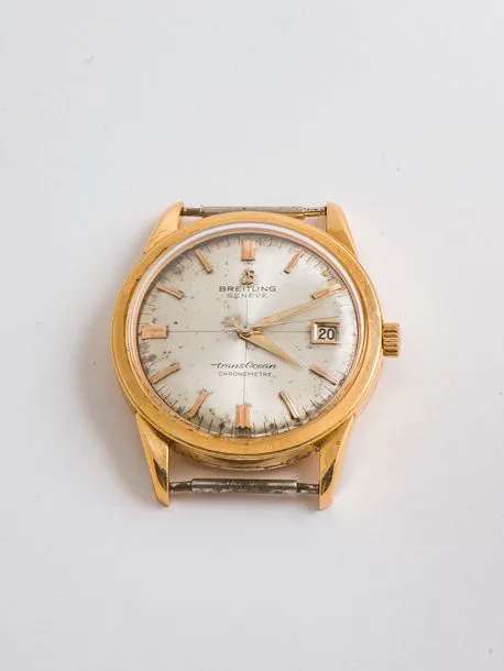 Breitling Transocean 34mm Yellow gold Silver