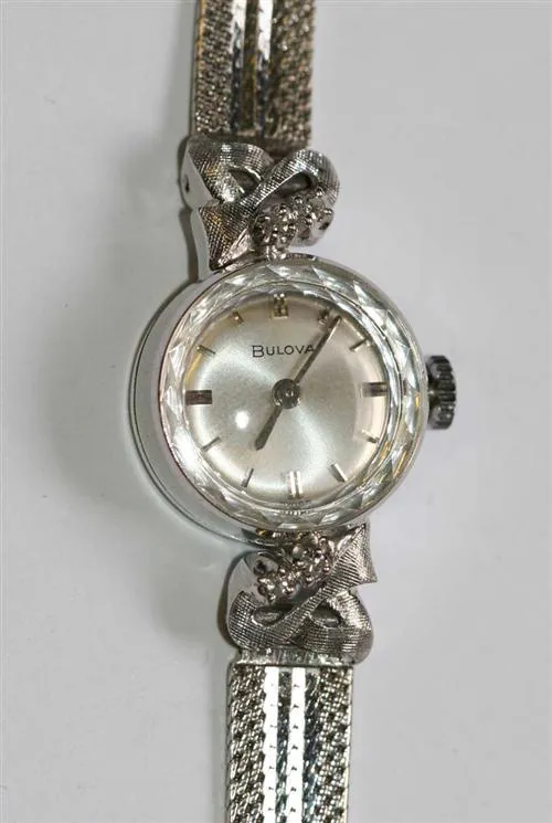 Bulova Diamond White gold Silver