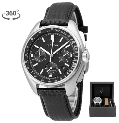 Bulova Lunar Pilot 96B251 45mm Stainless steel Black