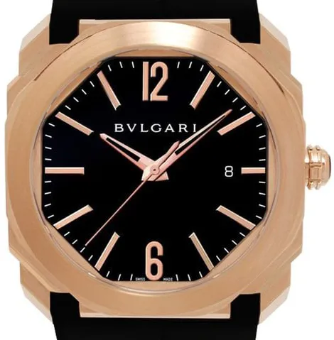 Bulgari Octo BGO P 41 G 41mm Rose gold Black