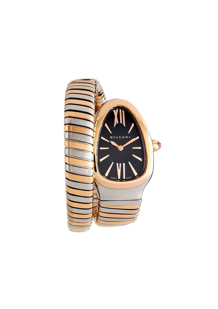 Bulgari Serpenti SP35SPG 23mm Yellow gold and Stainless steel Black