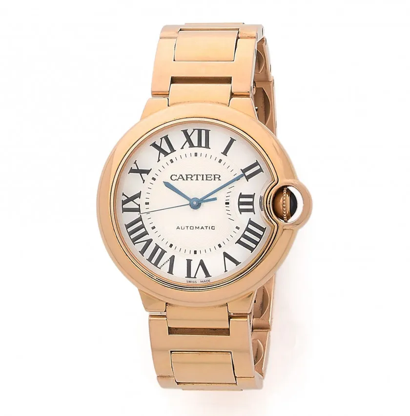 Cartier Ballon Bleu 3003 36.5mm Rose gold Silver