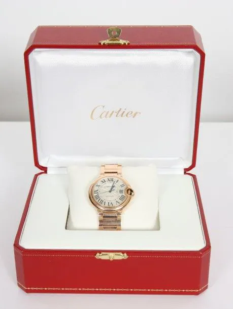 Cartier Ballon Bleu W69004Z2 36mm Rose gold Silver