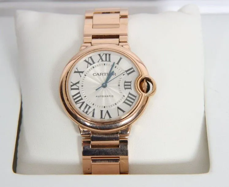 Cartier Ballon Bleu W69004Z2 36mm Rose gold Silver 1