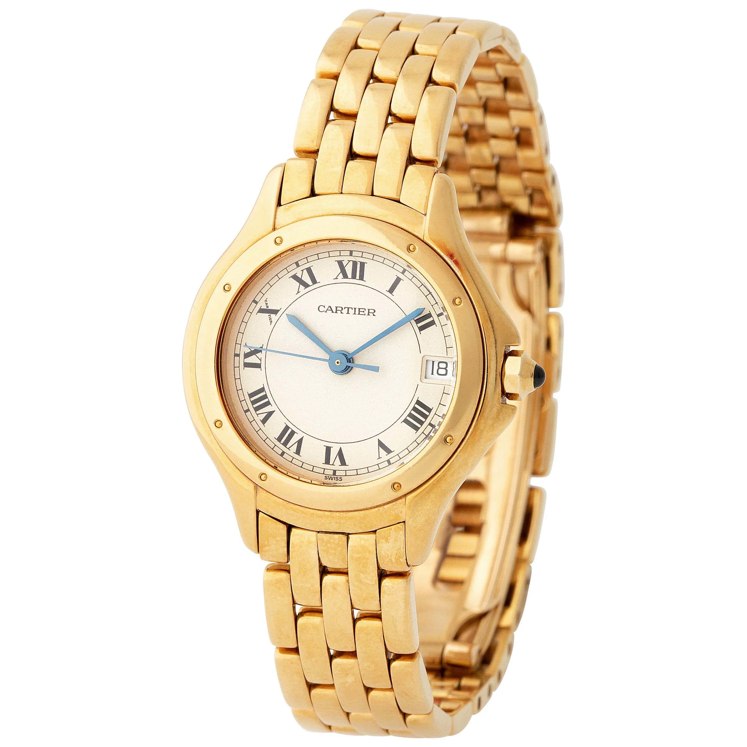 Cartier Cougar 887906 26mm Yellow gold Silver