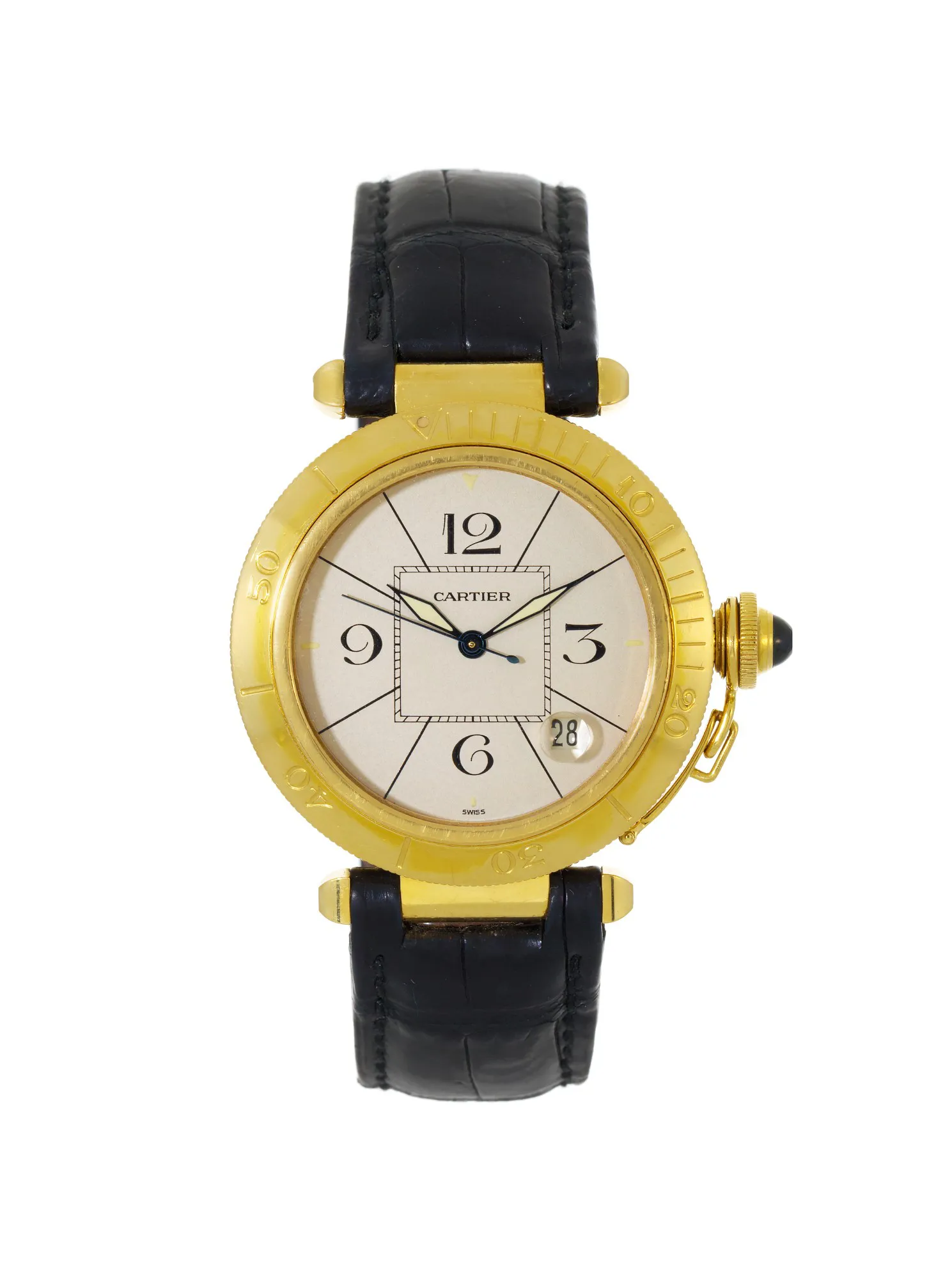 Cartier Pasha 1989 38mm Yellow gold Cream