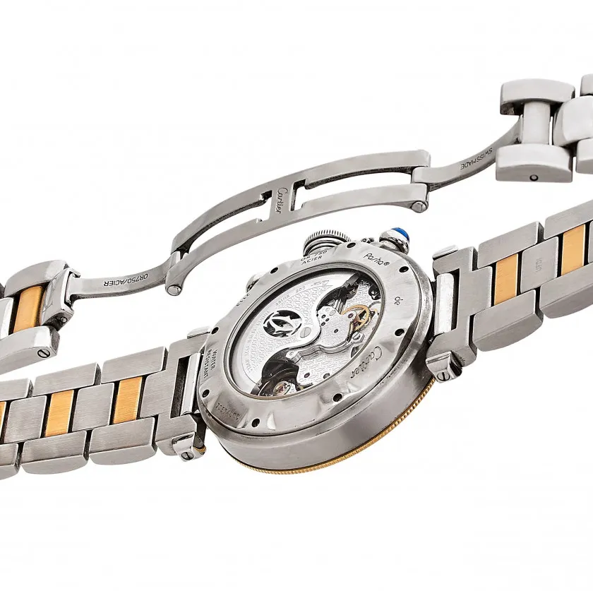 Cartier Pasha 2113 38.5mm Yellow gold and stainless steel Silver 1